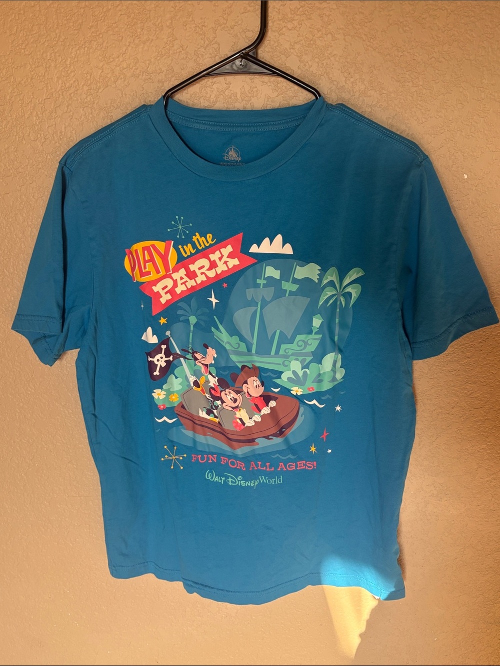 Disney Teal 'Play in the Park' Mickey & Friends Short Sleeve Tee